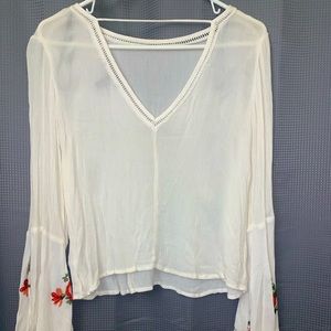 Low back long sleeve shirt